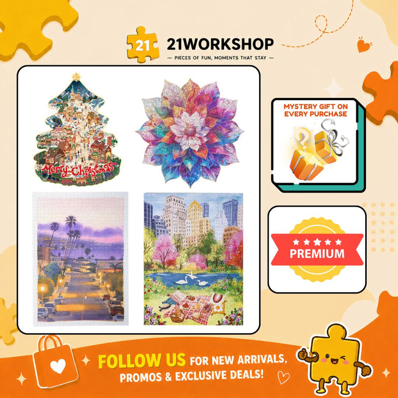 Robotime Rowood Wooden & Premium Cardboard Jigsaw Puzzle 200pcs / 1000pcs