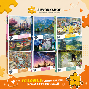 1000pcs Anime Colorful Jigsaw Puzzle Intellectual Brain Game Stress Relief Gift for Kids Adults