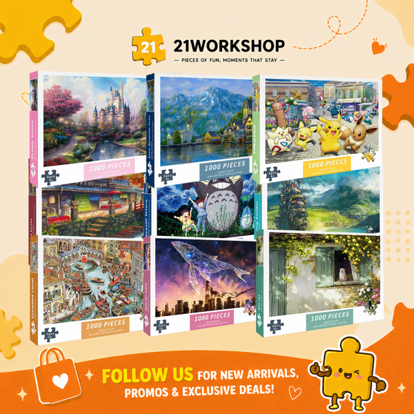 1000pcs Anime Colorful Jigsaw Puzzle Intellectual Brain Game Stress Relief Gift for Kids Adults