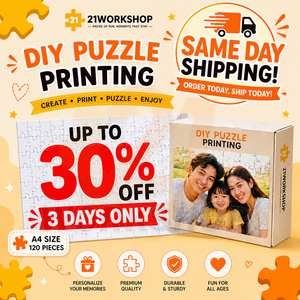 (SAME DAY SHIPPING) Custom Puzzle Printing DIY A4 120pcs Personalized Photo Puzzle Gift Couple Family Pet Design