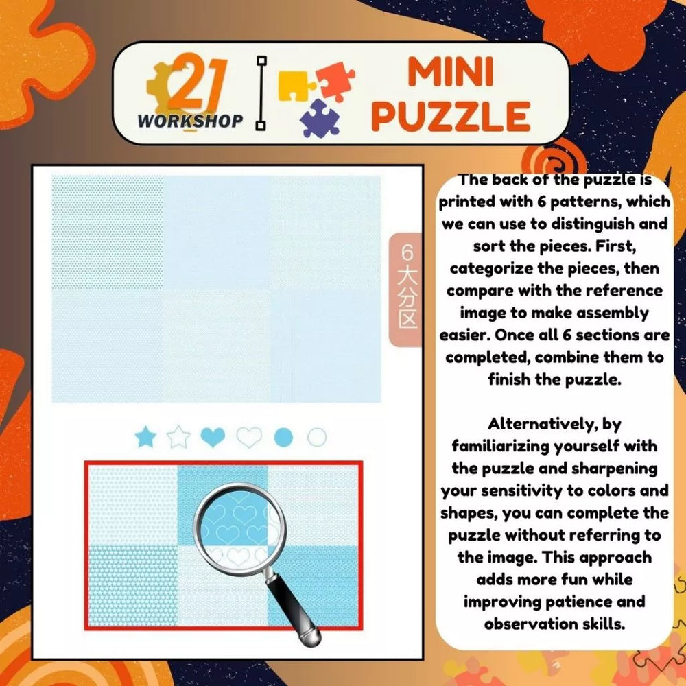 Mini Puzzle Jigsaw 1000pcs Puzzle Birthday Gift 1000 Pieces Puzzle / Puzzle Frame / Kids Toy