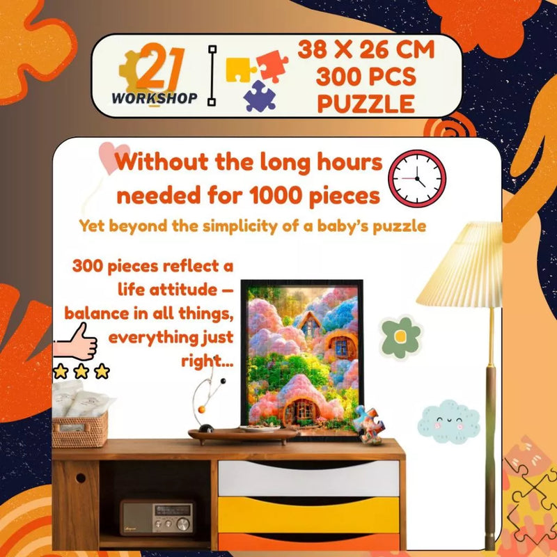 300pcs 38x26cm Jigsaw Healing Resin Plastic Puzzle