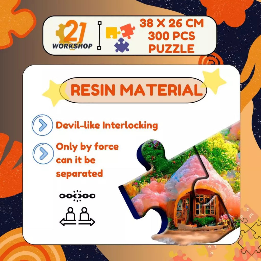 300pcs 38x26cm Jigsaw Healing Resin Plastic Puzzle